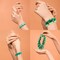 Green Clay Beads Kit – Heishi Beads, Clay Charms & Gold Spacers for Friendship Bracelets, Jewelry Making, Crafts, Concerts, Raves & Gifts
